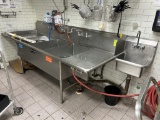 Stainless Steel 3 Comp Sink with attached hand sink