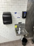 Hand Sink with Soap and Paper Towel Dispenser