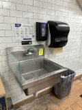 Hand Sink with Soap and Paper Towel Dispenser