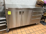 5ft Stainless Steel Cabinet on Wheels