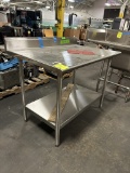 4ft Stainless Steel Table W/ Backsplash