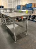 4ft Stainless Steel Table W/ Backsplash