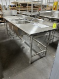 Advance Tabco Stainless Steel Two Compartment Sink