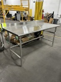 6ft Stainless Steel Table W/ Backsplash