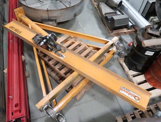 Caldwell Krane King gantry crane, w/ trolley & chain hoist