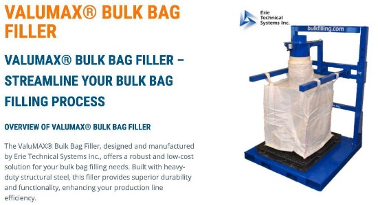 ValueMax bulk bag filling station