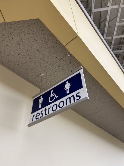 RESTROOMS SIGN