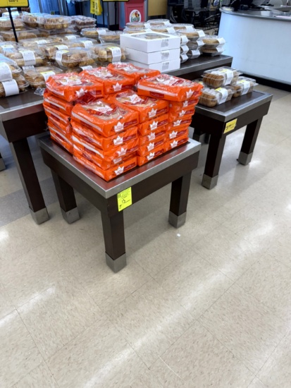 WOOD DISPLAY TABLES