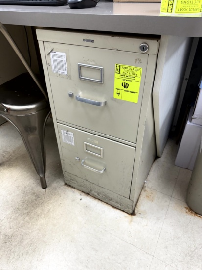 TWO DRAWER METAL FILE CABINET