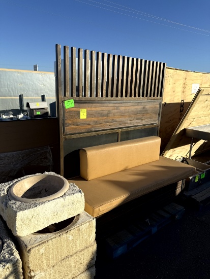 WOOD PADDED SEATING AREA