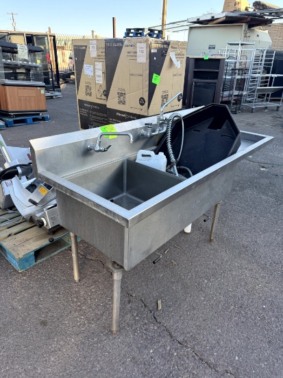 TWO COMPARTMENT STAINLESS STEEL SINK