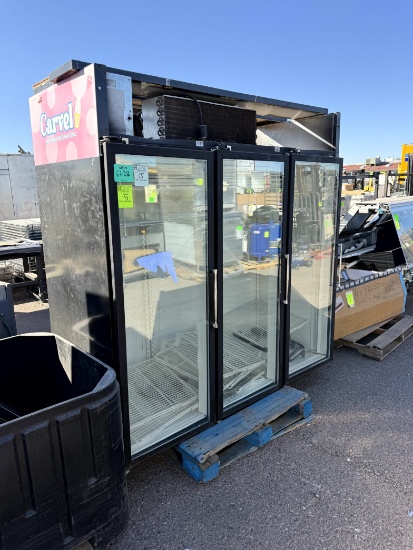 THREE DOOR GLASS DOOR FREEZER