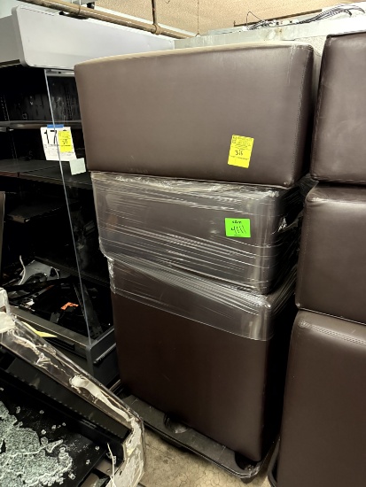 PALLET OF PADDED OTTOMANS
