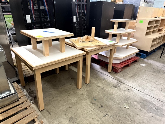 WOOD DISPLAY TABLES