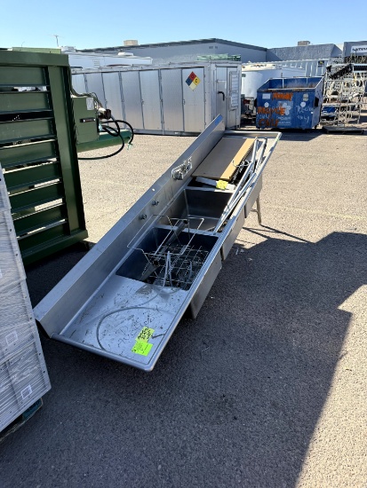 THREE COMPARTMENT STAINLESS SINK