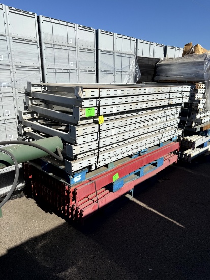 NINE SECTIONS OF PALLET RACKING