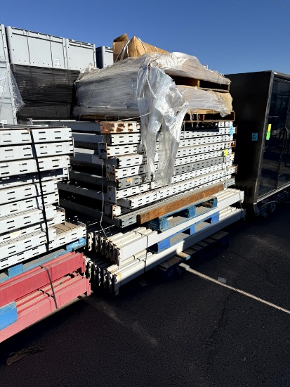 NINE SECTIONS OF PALLET RACKING