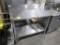 stainless table w/ backsplash & undershelf