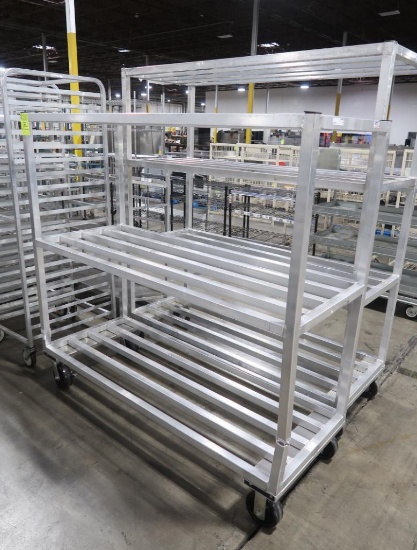 aluminum cooler rack, on casters