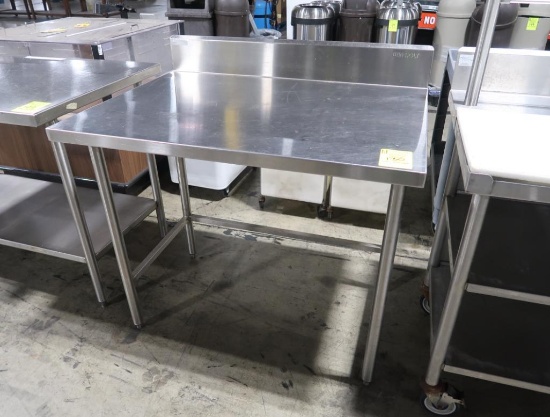 stainless table w/ backsplash