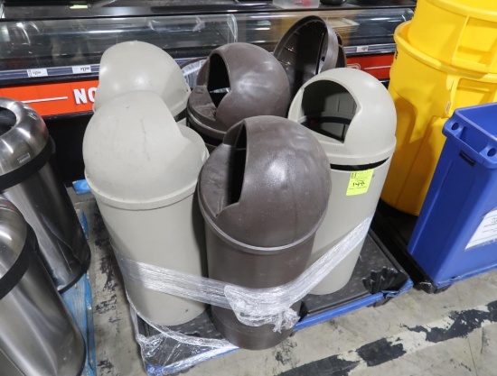 pallet of torpedo waste containers