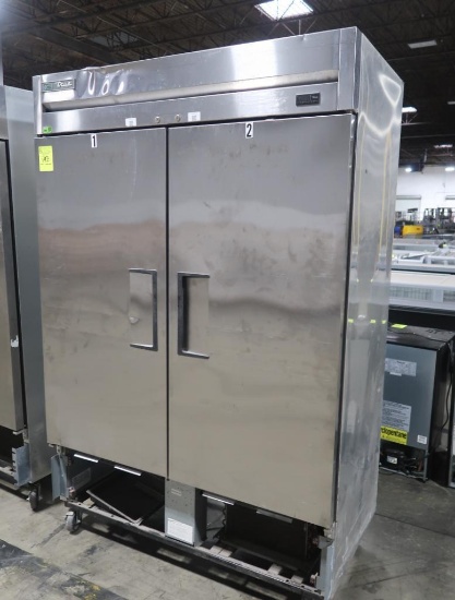True stainless 2-door freezer