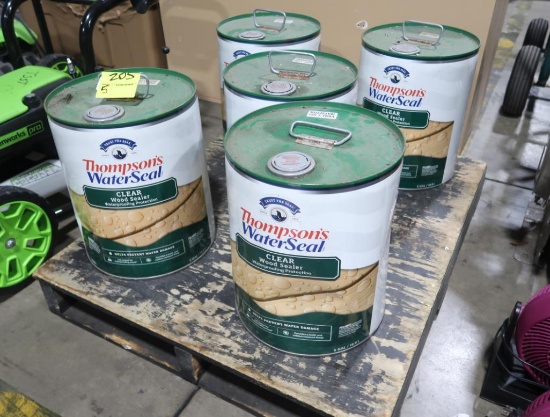Thompson's Water Seal clear wood sealer, 5 gal containers