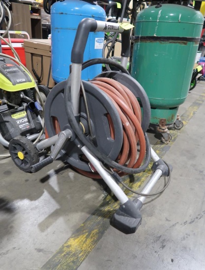 portable hose reel w/ hose