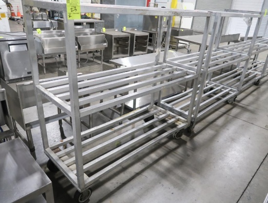 aluminum cooler racks, on casters