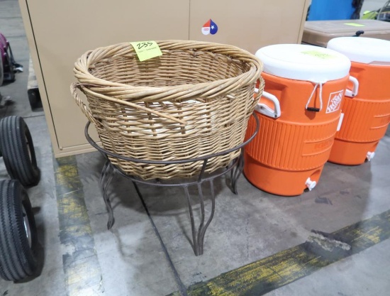 basket on stand