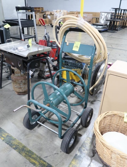 portable hose reel w/ hose