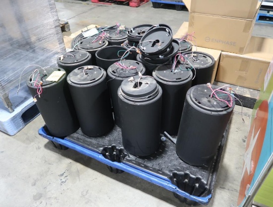 pallet of LED pendant light fixtures