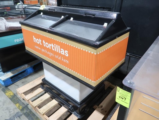Arctic Star warm tortilla merchandiser, on stand