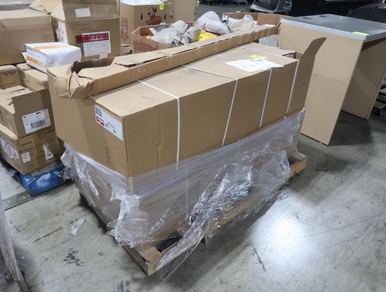 pallet of Metro back wall grid & shelves, epoxy coated