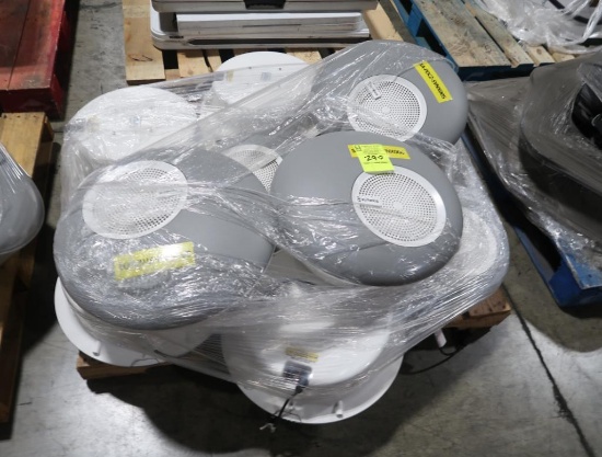 pallet of Synexis Sphere air purifiers
