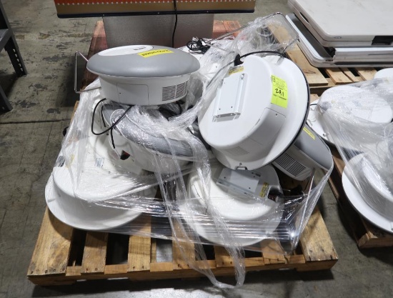 pallet of Synexis Sphere air purifiers