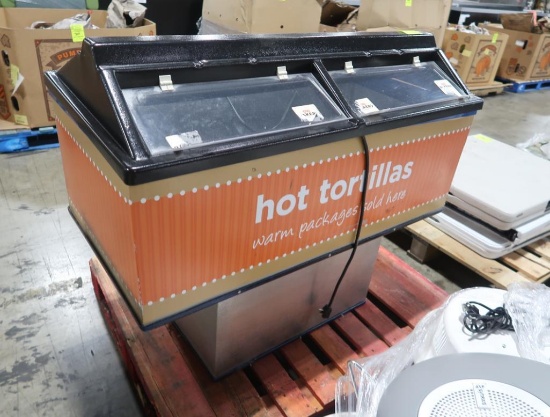 Arctic Star warm tortilla merchandiser, on stand