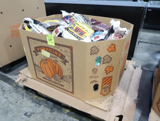 crate of hardwood pellets