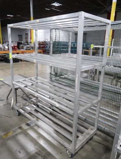 aluminum cooler rack, on casters