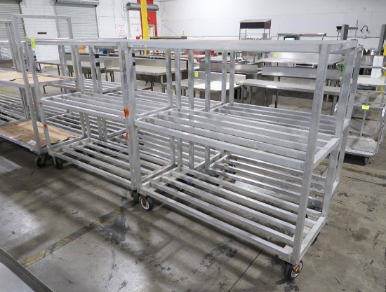 aluminum cooler racks, on casters