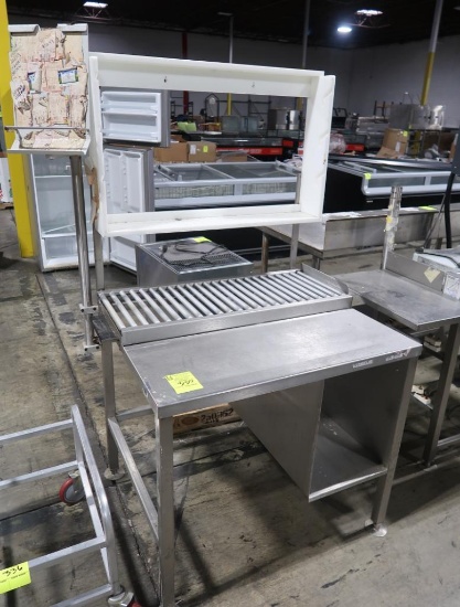 meat wrapping production table