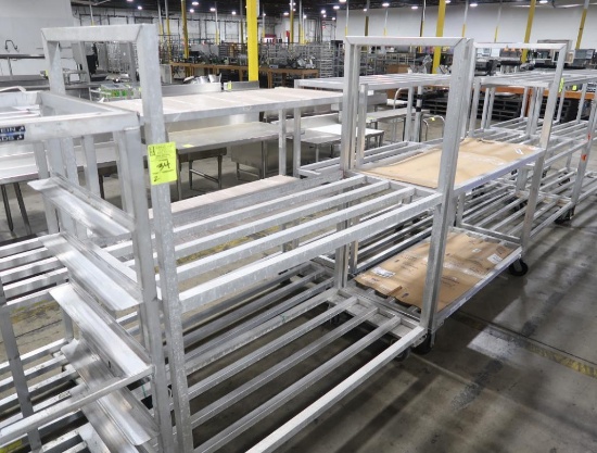 aluminum cooler racks, on casters