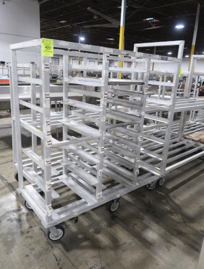 aluminum sheet pan rack, 3) wide
