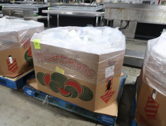 crate of assorted disposable diapers & wipes