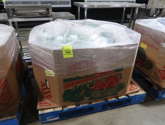 crate of assorted disposable diapers & wipes
