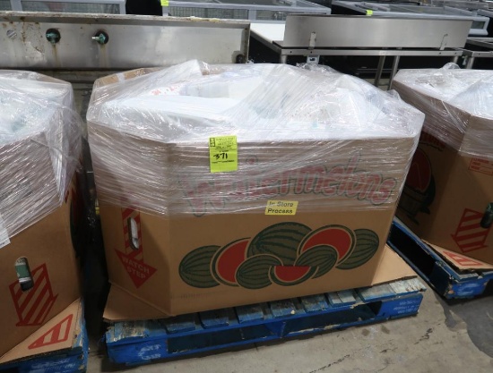 crate of assorted disposable diapers