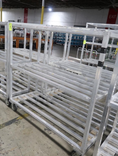 aluminum cooler rack, on casters