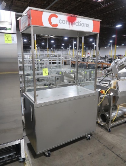 stainless demo cart w/ hand sink, water heater, reservoir, sump,