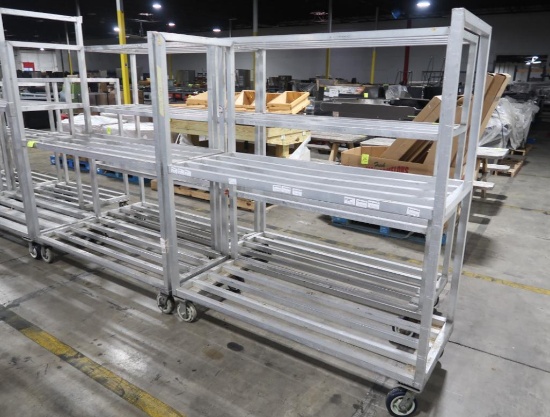 aluminum cooler racks, on casters