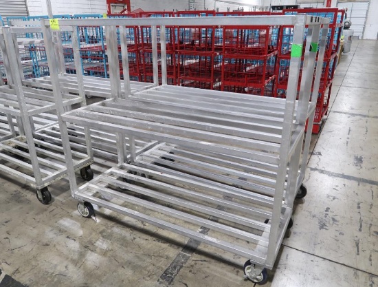 aluminum cooler rack, on casters